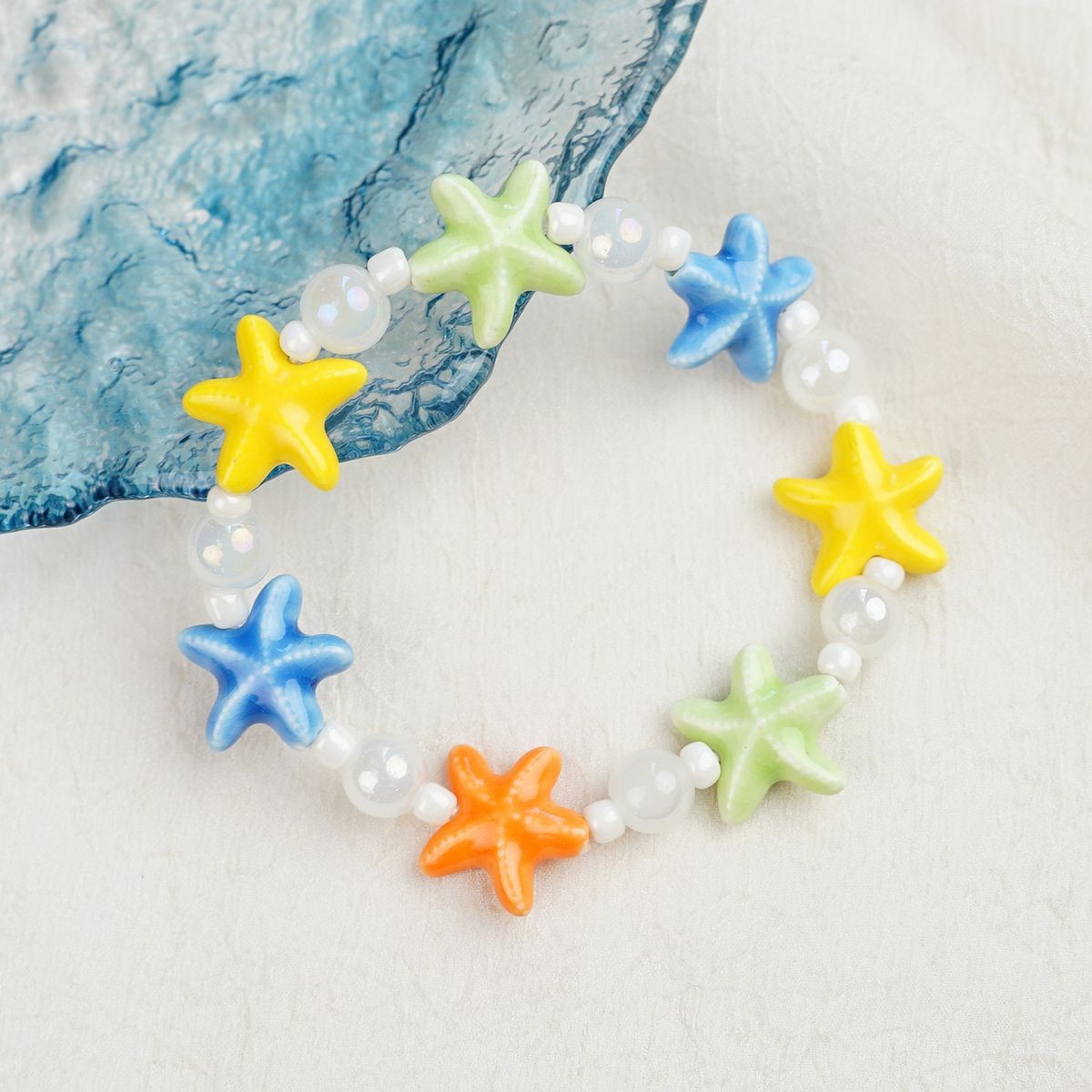 Jingdezhen pulsera de cerámica de verano mujer alta sensación galletas serie de gatos nicho diseño universal pulsera alta sensación