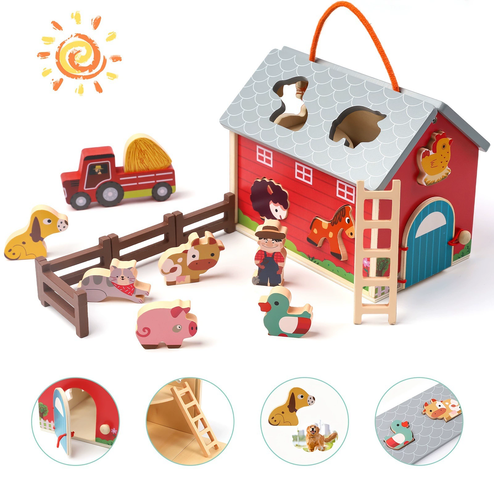 (Cross-border trading), деревянная ферма, игрушка, набор, новая коллекция, классификация