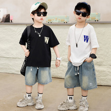 儿童短袖t恤男童夏季童装a类纯棉一件代发新款运动外贸打底衫夏款