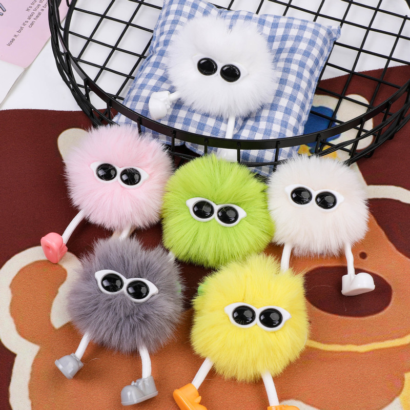 新しい長い脚のブリケットキーホルダーかわいい漫画の人形小さなブリケットバッグペンダント車のキーぬいぐるみ卸売|undefined