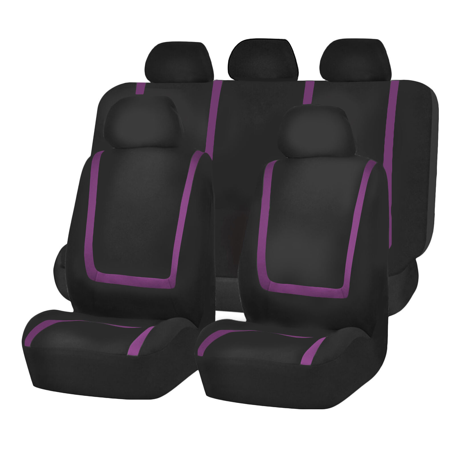 Cross-Border New Model Car Seat Covers for Five Seats, Universal Black and Blue Striped Full-Cover Seat Covers, Suitable for All Seasons