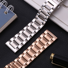 Applicable to five bead craftsman solid metal butterfly buckle stainless steel smart watch strap wholesale