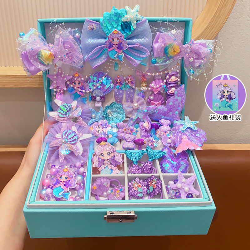 Snowflake bolsos para niñas princesa Aicha niños mochilas para niñas sirena caja de regalos set 1 de junio