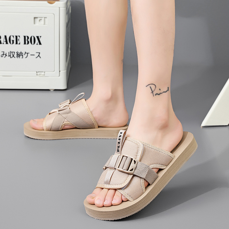 Internet Celebrity Slippers Men's Summer Outdoor All-Match Couple's Soft Bottom Distinctive Outfit Ins Fashionable Korean Style Casual Sandals