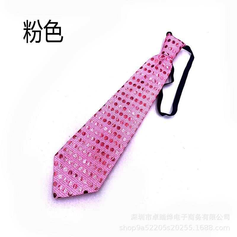 Corbata luminosa LED, lentejuelas intermitentes, corbata luminosa, concierto, reloj del día del niño, accesorios de atmósfera