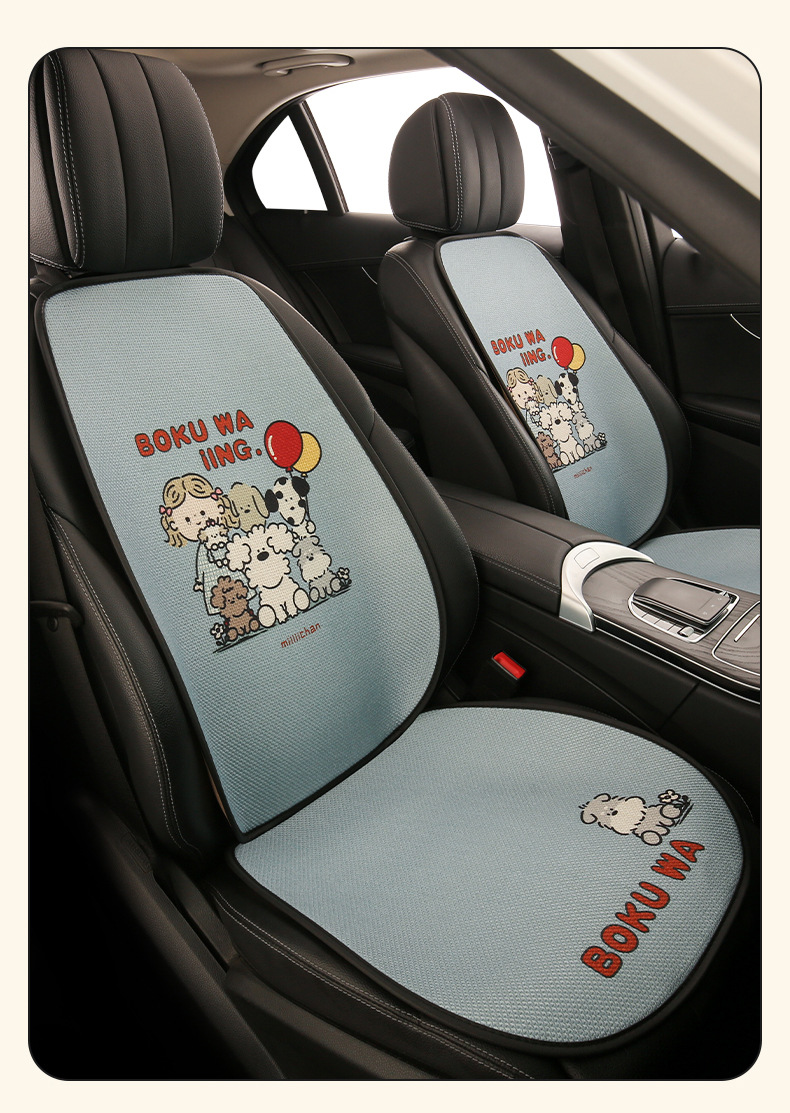 26 Types of Car Seat Cushions, Suitable for All Seasons, Cute Cartoon Design, Breathable and Comfortable for Women