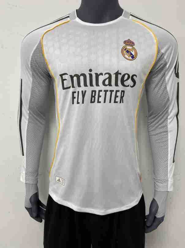 Uniforme de Fútbol Versión Jugador 2526 Nuevo Uniforme de Entrenamiento de Manga Larga Barcelona París Inter de Milán Arsenal Real Madrid Camiseta de Fútbol