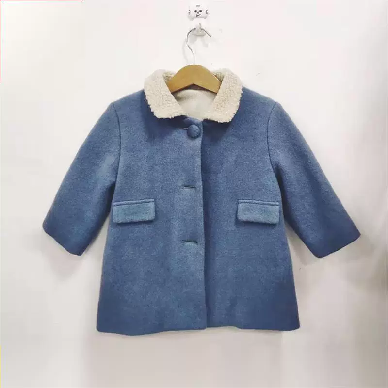 Spring autumn children's woolen coat, Japanese and Korean