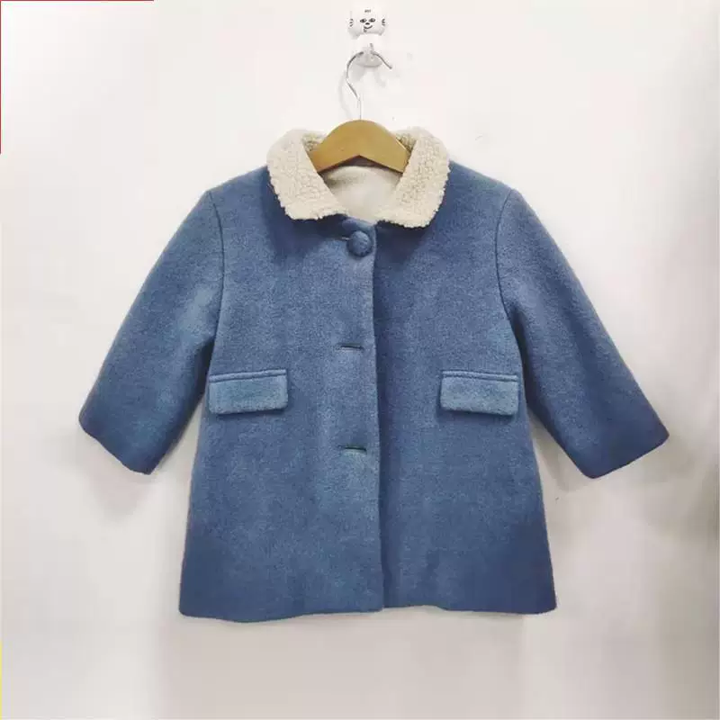 Spring autumn children's woolen coat, Japanese and Korean