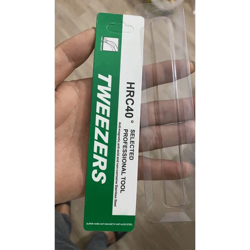Pinzas antiestáticas de acero inoxidable con puntas curvadas de precisión para pestañas postizas y herramienta para remover el pelo de nido de pájaro.