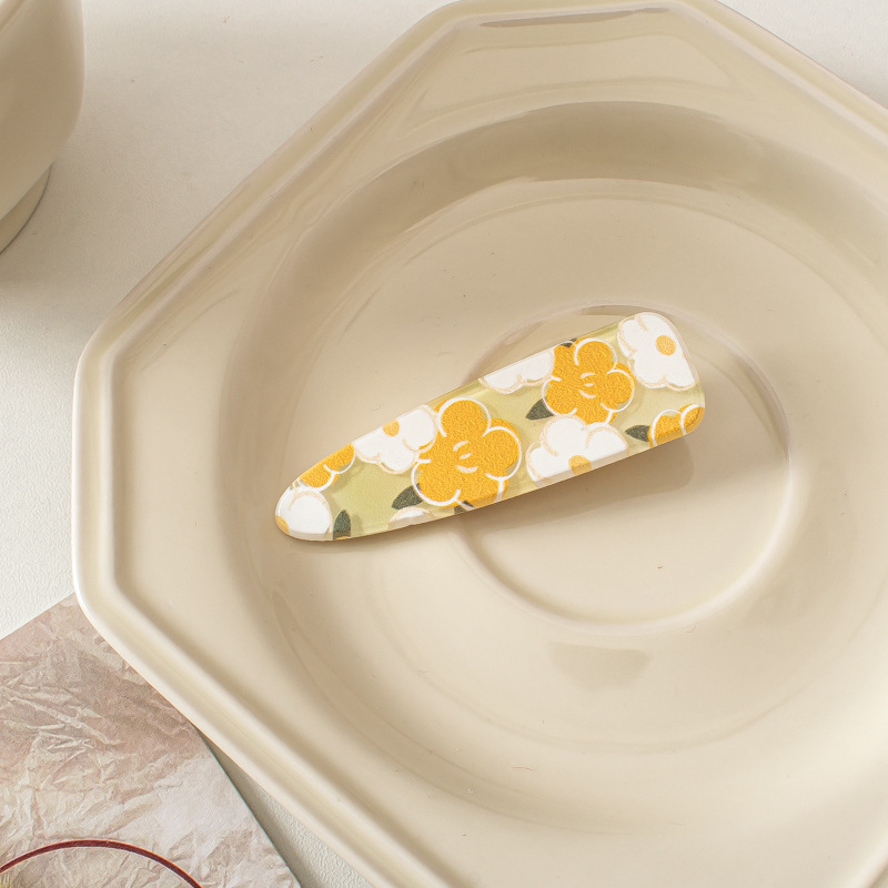 10g Weight Hair Clip Hair Accessories Type 1 Piece Quantity Holiday, Daily Occasion Acrylic Material Plumeria Pattern All Seasons Season Women's Gender Sweet, Pastoral Style Sweet Pastoral Women's Plumeria Acrylic Hair Clip 11