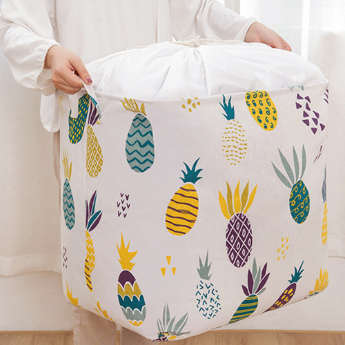 Giant messy clothes storage basket foldable toy storage box drawstring dirty clothes bin moving clothes bedding storage bag