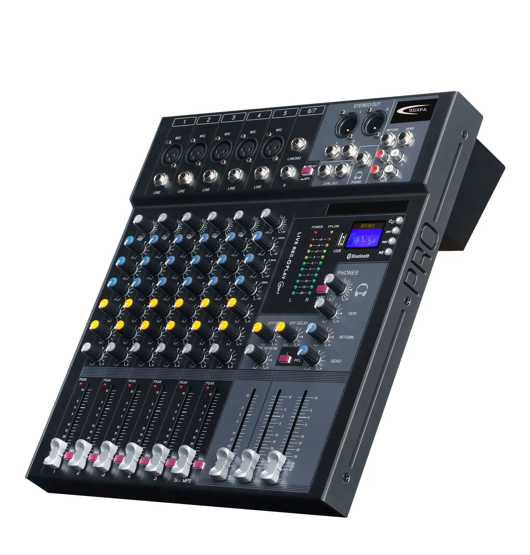 BDXPA Beidou MR-980 Road 12 двухканальный цифровой микшер с питанием и MP3 Bluetooth миксер
