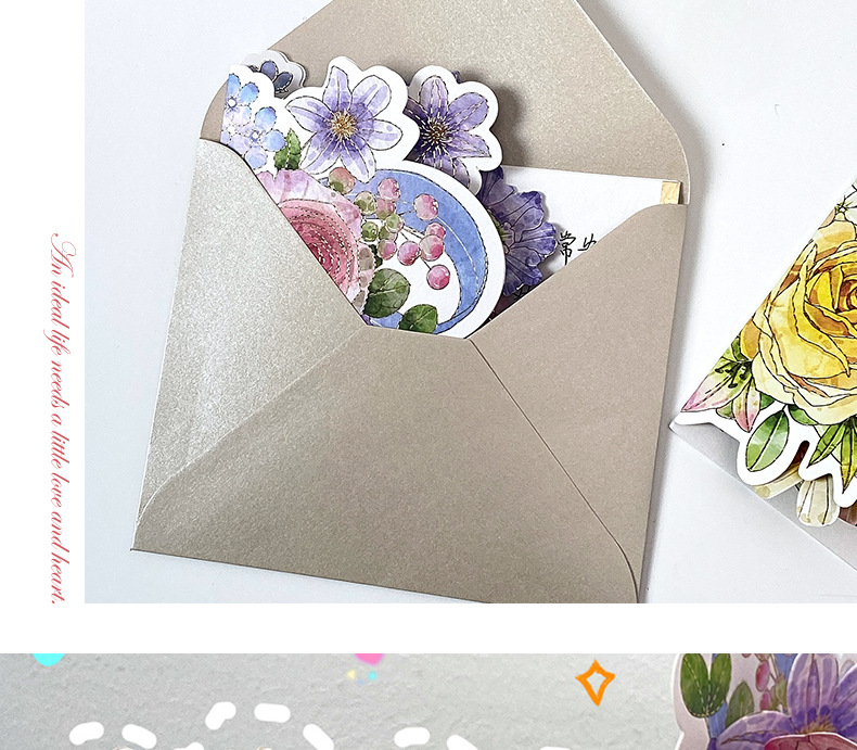 Birthday Pastoral Flower Paper Party Card display picture 1