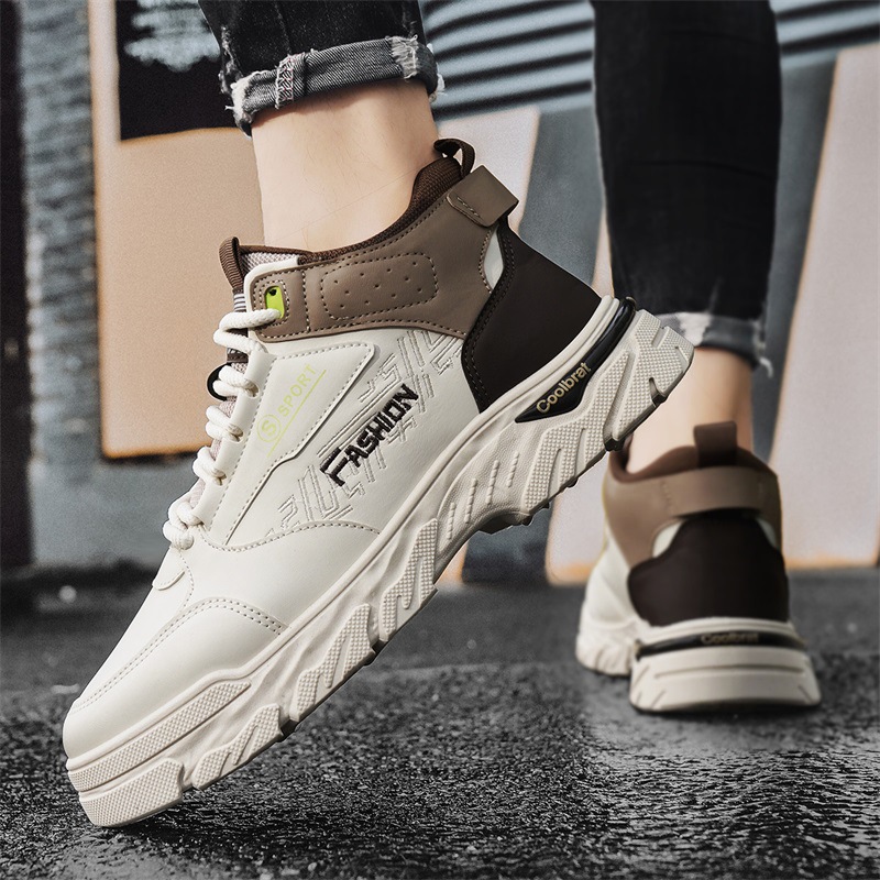 Botas de cuero de alto nivel para hombres Martin otoño y invierno nuevas tendencias de turismo deportivo al aire libre con botas de hombre de correa de altura