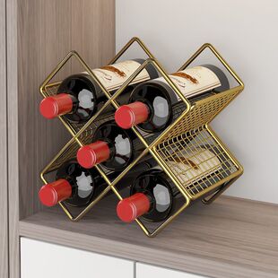 Decorative Wine Rack for Home Use, 7-Piece Collection, High-End Wine Storage Rack, 750ml Diagonal Display Bar