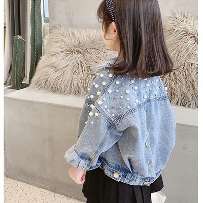 Chaqueta vaquera para niñas, nueva colección primavera-otoño 2026, estilo coreano, moderna y a la moda, para bebés, 6465