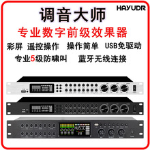 专业前级效果器防啸叫反馈抑制器 舞台会议直播家用K歌混响处理器