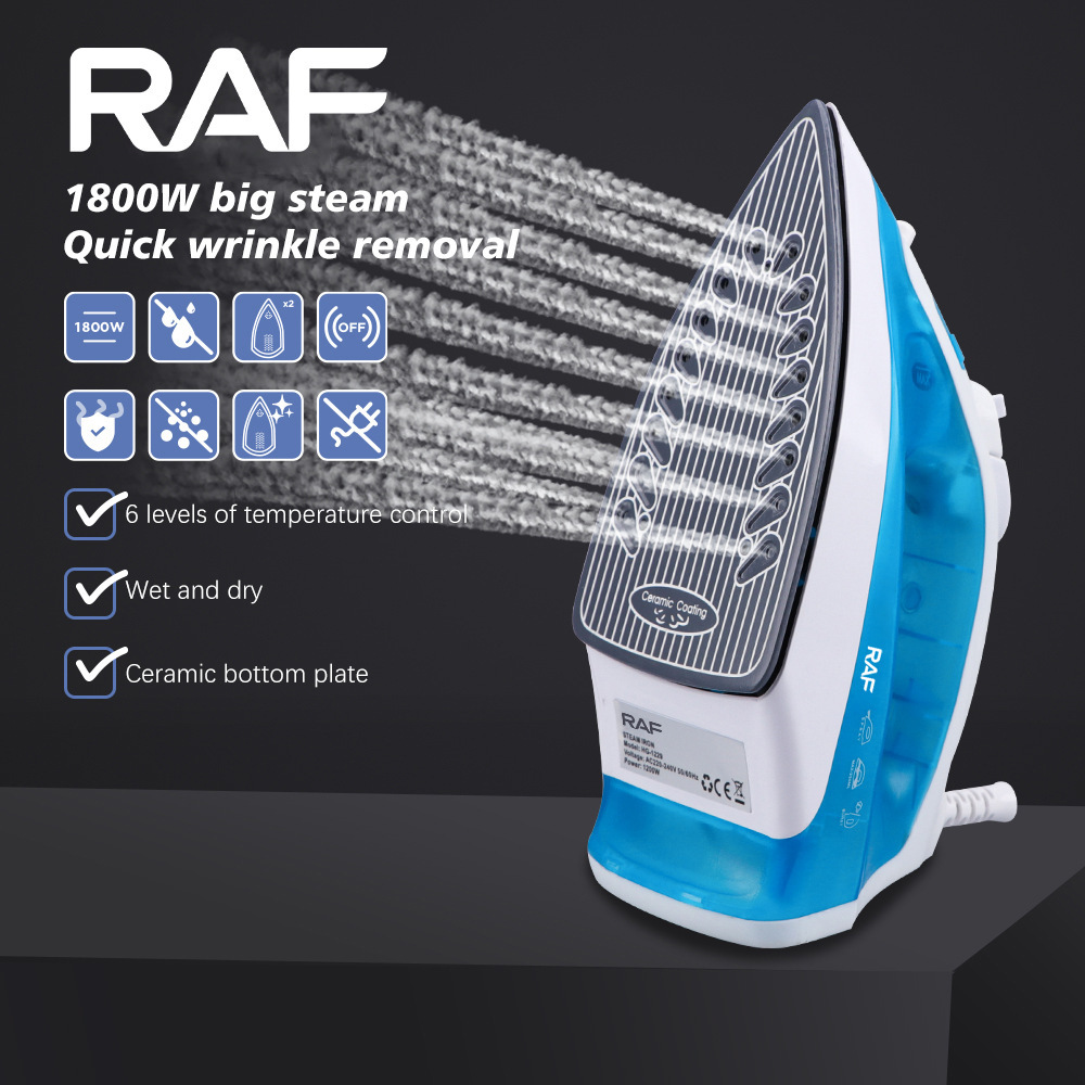 Máquina de planchar eléctrica de vapor de mano doméstica caliente estándar europea RAF pequeña plancha portátil