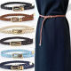 New Style Belt Women's PU Small Belt Simple All-match Decorative dress with Sweater Fashion Waist Chain Korean Style Belt