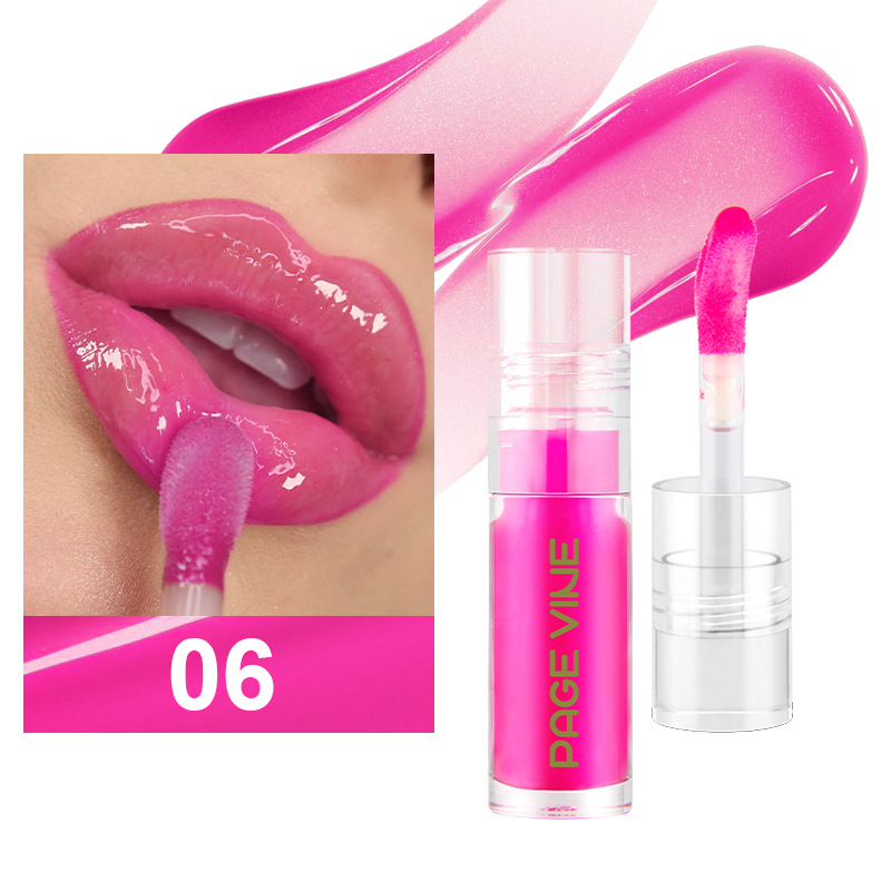 Transbordable PAGE VINE Lip Oil Nueva serie de esmalte de labios con luz de agua y brillo de labios transparente