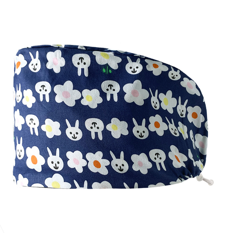 Tapa quirúrgica tapa de la enfermera femenina tapa redonda de algodón puro sala de operaciones tapa especial médico tapa de trabajo puntera transpirable hombres y mujeres