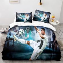 亚马逊跨境球星印花被套枕套外贸3D数码印花三件套