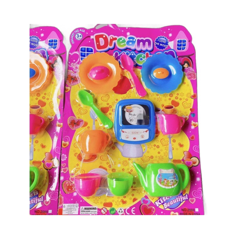 Juguetes para niños para el hogar combinación de tarjetas de succión al por mayor DIY simulación de recipientes de agua potable tazas tetera 2 yuanes tienda por departamentos