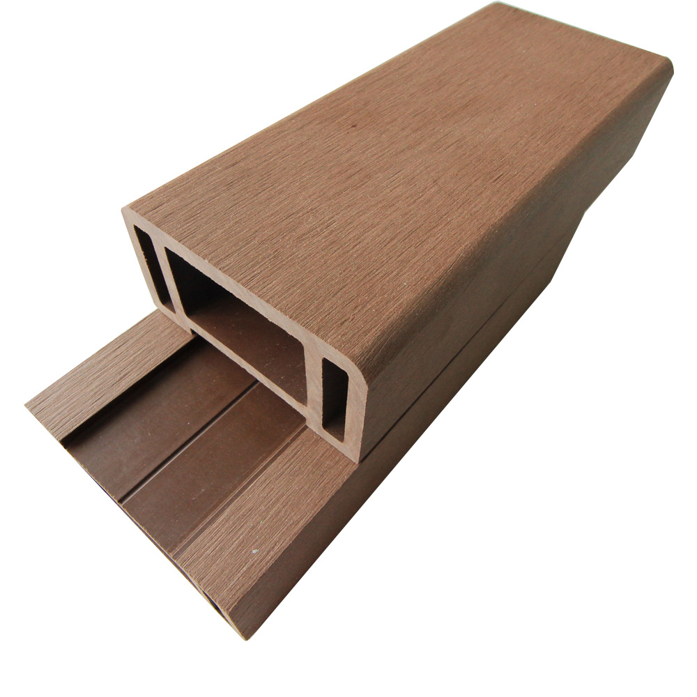 Tipo de herradura de madera plástico WPC barandilla paso cuadrado 90H45 escalera mecánica anticorrosión madera arco al aire libre Río Parque moho-Prueba