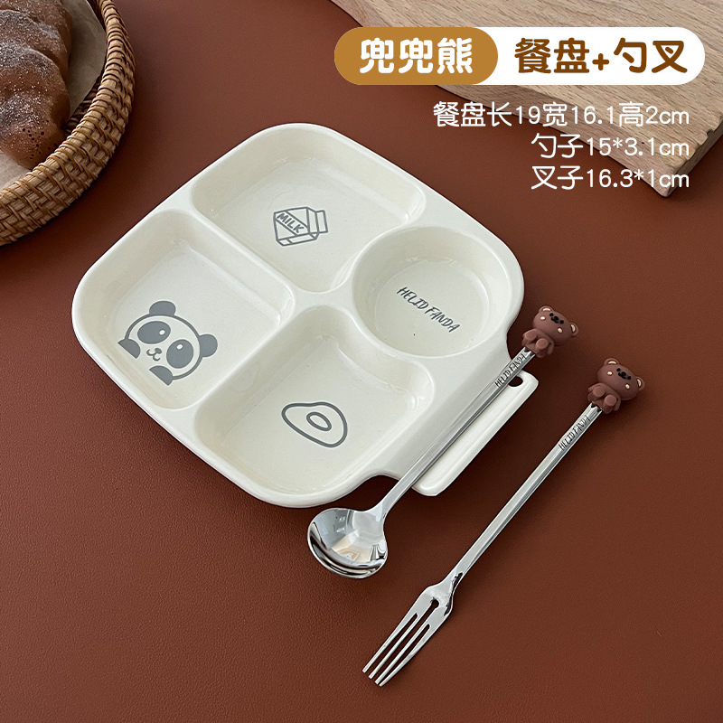 Platos de comida rápida de múltiples comparticiones, platos de plástico, platos de buffet, platos de desayuno cuantitativos para el hogar