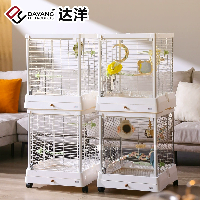 Пятно Dayang B5001SS панорамная стеклянная клетка для птиц 304 из нержавеющей стали Домашний попугай Вилла Xuanfeng тигровая кожа