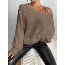 Q 74526 Water ripple slant shoulder top ˮ����б������