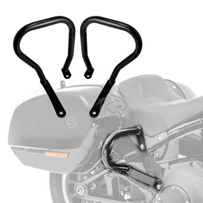 Suitable for Harley Road King St Modified Side Box Bumper, Road King S St Glide Rear Bumper Protection Bar, Anti-Fall Bar