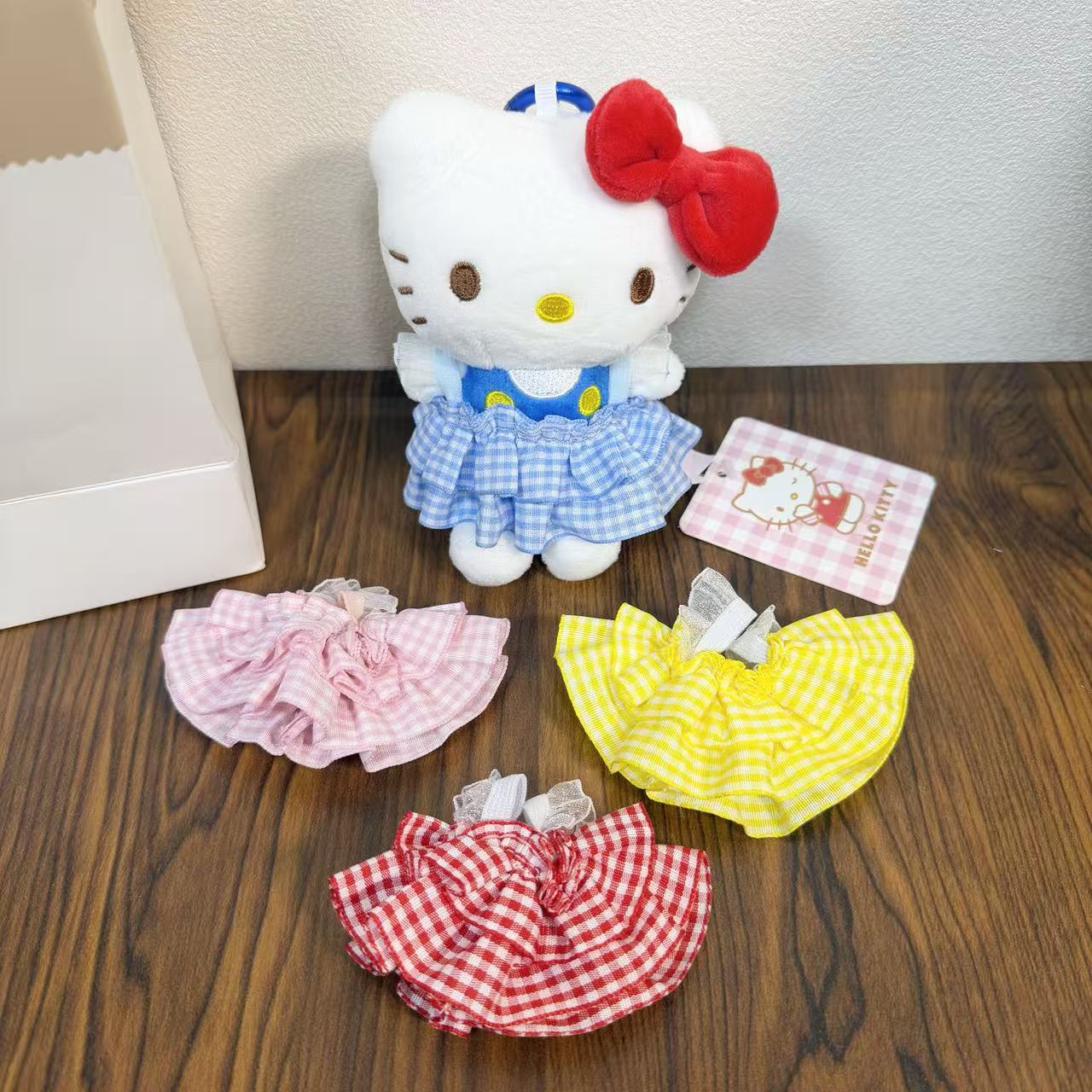 New 10cm Baby Clothes Plaid Double-Layer Skirt to Wear with Dolls and Toys Replacement Outfits Monchhichi Hello Kitty Accessories Batch