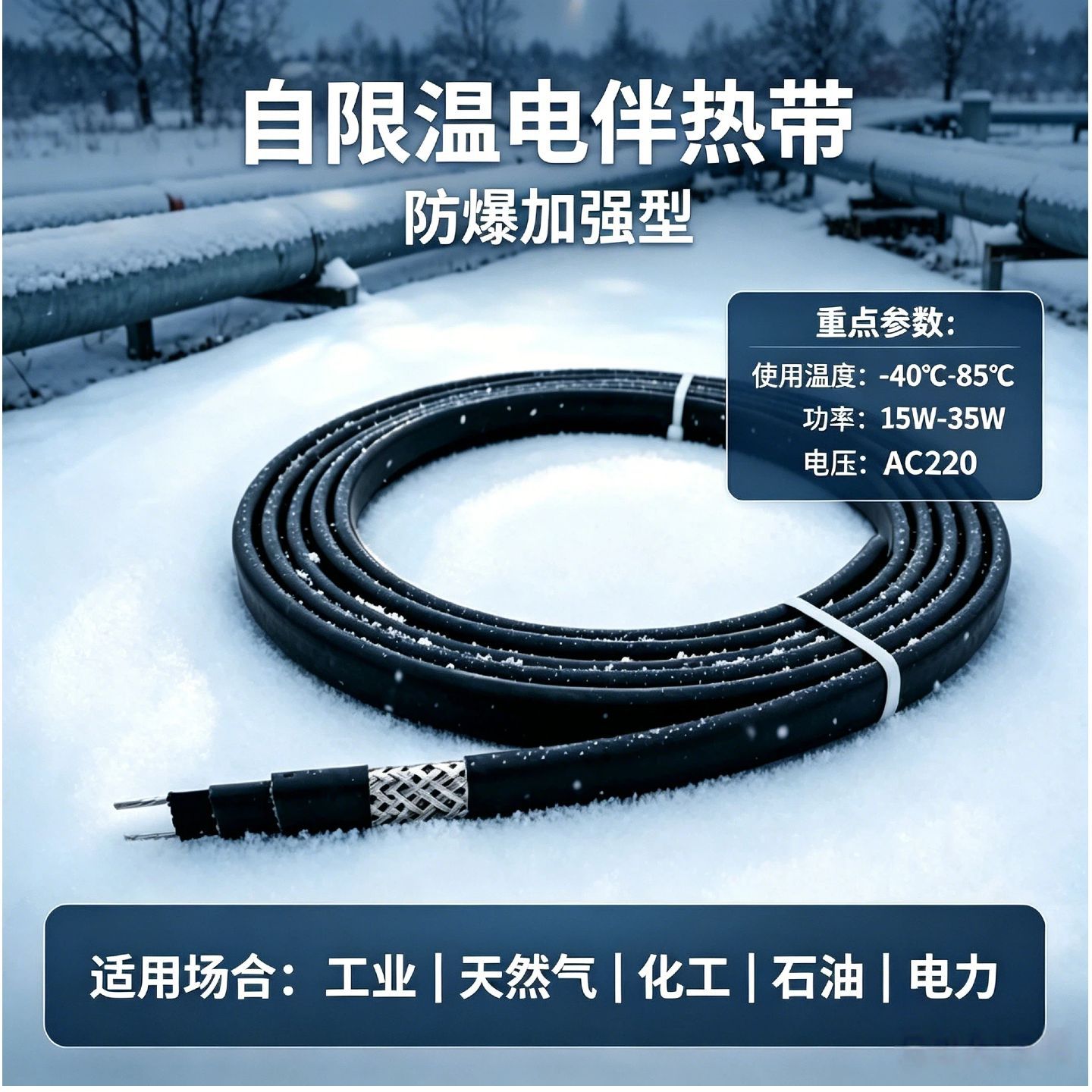 Huayang Electric Heat Tracing Cable DXW-14ZPQ Explosion proof Flame retardant Heat Tracing Cable Sel