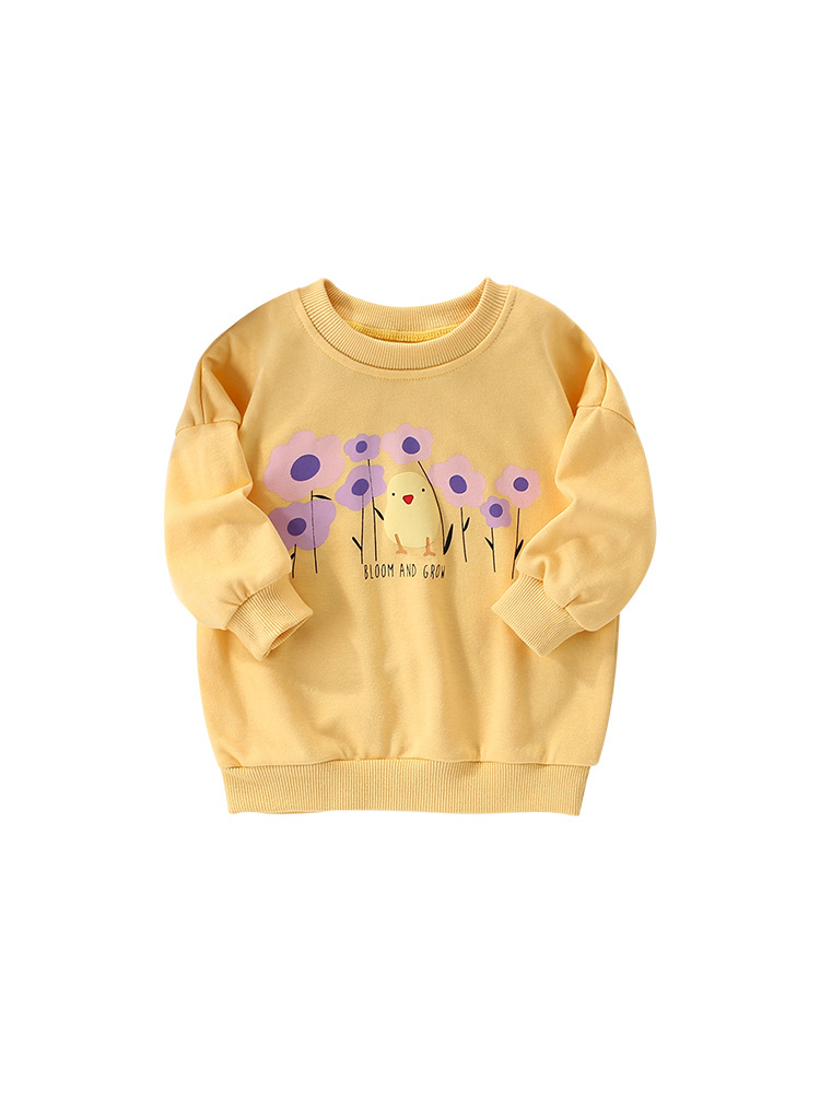 Malwee niñas suéter de otoño nuevo estilo europeo y americano para niños casuales de estilo extranjero niñas de cuello redondo camisa de manga larga