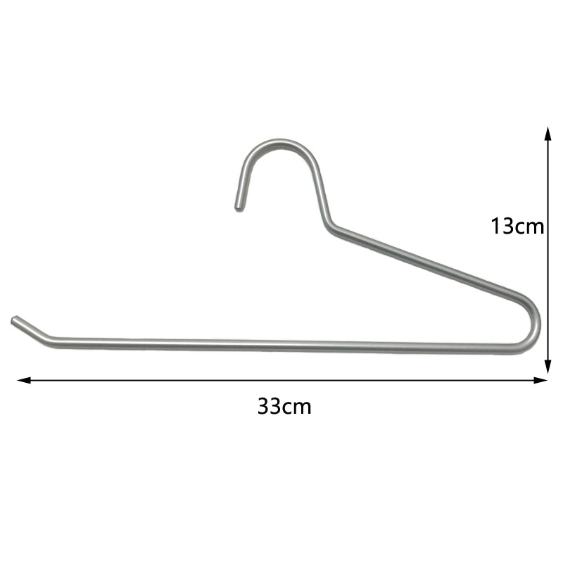 Percha de aluminio no impresa pantalones de secado de metal pantalones de rack clip percha de aleación de aluminio sin costura ropa gruesa antideslizante soporte ventas directas de fábrica