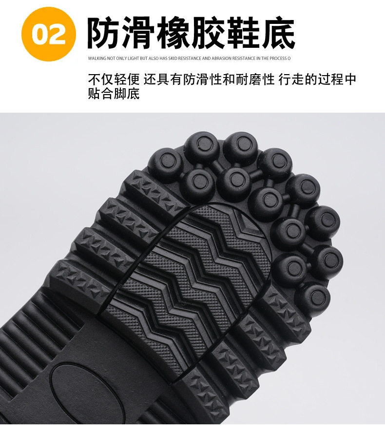 Giày bốt Martin nam cổ cao lót bông giữ ấm, chống trượt, gót thấp 1–3 cm — Màu xám chi tiết 8