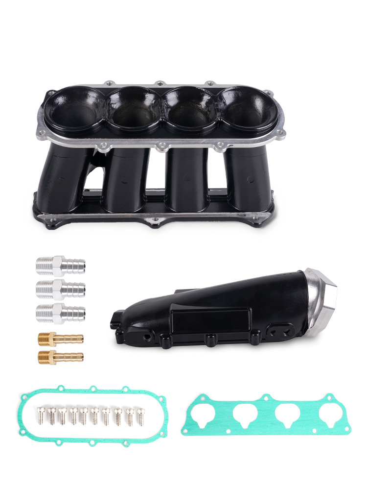 Honda Split Intake Manifold for Honda K Series K20A/A1/Z1/K24A1 (Auto Parts and Accessories) - black