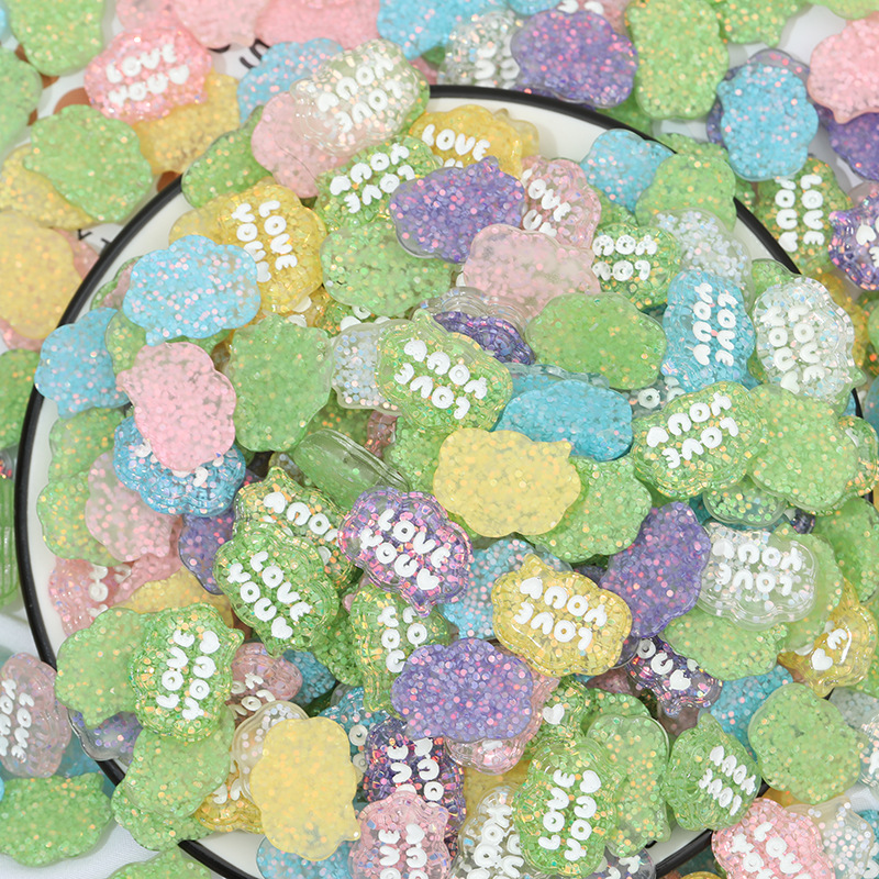 Hielo transparente brillo nube marca resina accesorios DIY joyería crema pegamento horquilla caja del teléfono colgante material al por mayor