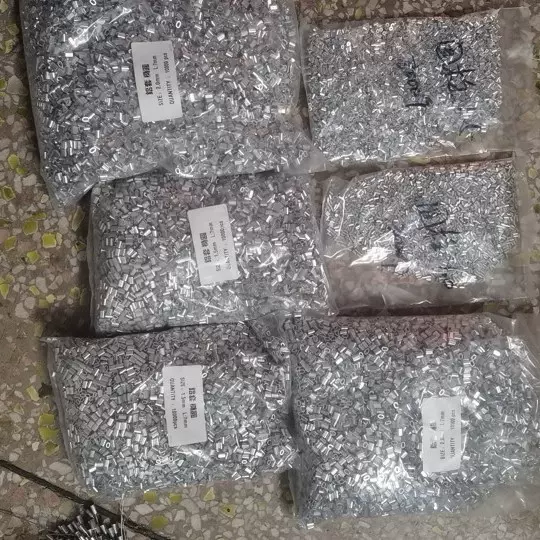 8字铝套管铝合金管套双孔铝套8字钢丝绳铝套锁扣卡头铝夹头铝型材