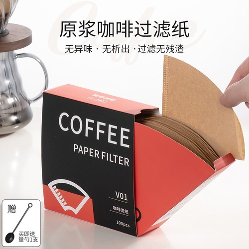 Coffee filter paper fan-shaped drip American hand-brewed coffee powder filter paper easy to store disposable cold brew V60 filter paper