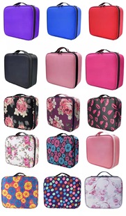 Cross-border Portable Partition Cosmetic Bag Embroidery Eyelash Tool Set Business Travel Cosmetic Storage Bag