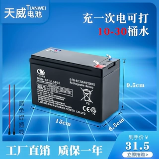 电动喷雾器大容量12v8ah电池农用打药机12伏12ah免维护铅酸蓄电瓶