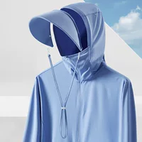 Япония и Южная Корея Amazon Летняя Мужская и женская новая одежда для защиты от солнца для пар, ультратонкая ультраледяная одежда с капюшоном UPF50 +, приливная одежда для кожи