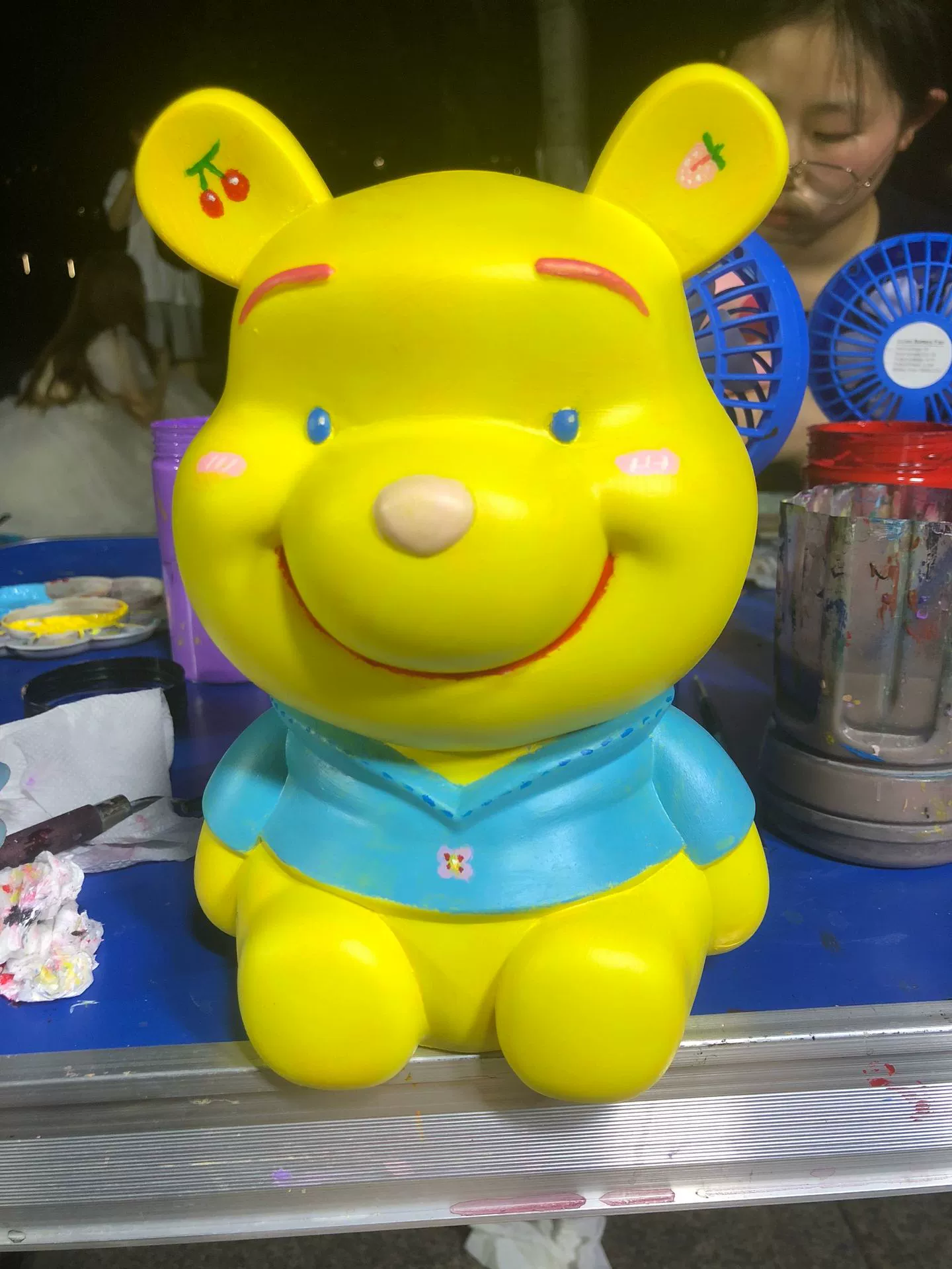 Пластиковая игрушка-монстр, handmade, граффити, копилка