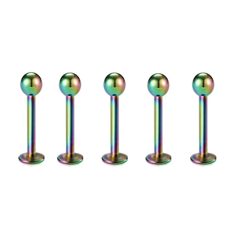 8 Colors Stainless Steel Star Lip Nails, Eyebrow Nails, Nose Nails, Ear Bone Nails Set of 5 - Piercing Jewelry detail image 7