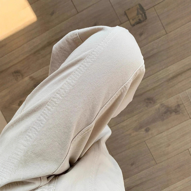 沙白色美式工装牛仔裤女高腰显瘦设计感2025秋季设计感直筒阔腿裤|undefined