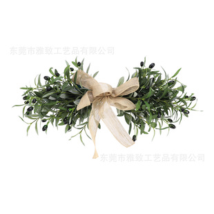 Simulated Green Plants Olive Leaves Olive Fruit Rattan Garland Decoration Wedding Party Winding Decorative Rattan Olive Tree
