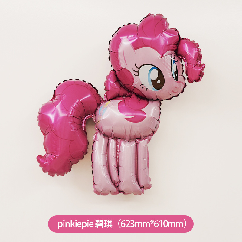 Genuino dibujos animados feliz cumpleaños pony Baoli película de aluminio globo niño niña fiesta de cumpleaños decoración decoración de escena